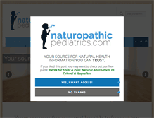Tablet Screenshot of naturopathicpediatrics.com